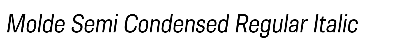 Molde Semi Condensed Regular Italic